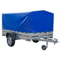 Remorque Unitrailer GARDEN TRAILER 230 FD avec roue jockey, châssis, arceau H-800 et bâche bleue