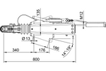 Dispositif de dépassement AL-KO 2.8VB1 avec attelage AK351 pour remorque de 3500kg avec timon en V