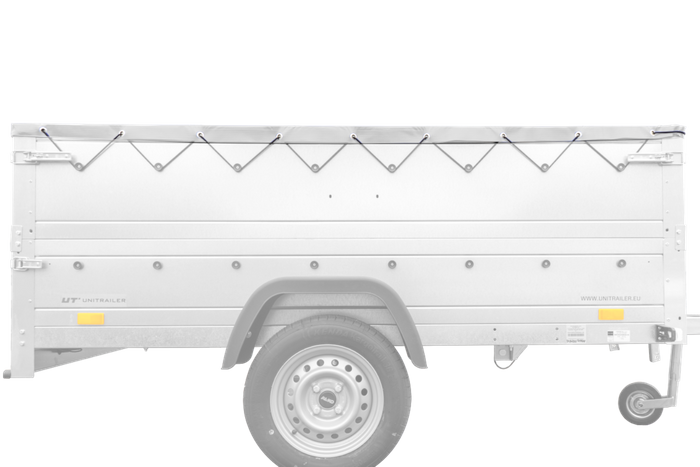 Châssis plat H-0 avec bâche pour remorque UNITRAILER GARDEN TRAILER 230 KIPP