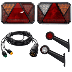 Kit éclairage : feux arrière LED FRISTOM + feux de gabarit latéraux LED HORPOL + faisceau MANTES 5,5 m 13 broches