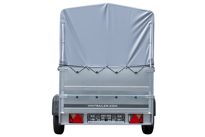 Remorque haute avec rehausses de ridelles et bâche haute - 2,30 x 1,25 m - Garden Trailer 230 KIPP