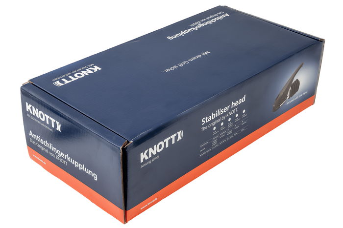 Attelage à boule KNOTT KS30 avec stabilisateur pour remorque de 3000kg avec timon tubulaire de 50mm