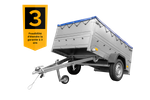 Remorque permis B avec rehausses et bâche plate Garden Trailer 201 KIPP 500 kg 200 x 125 cm