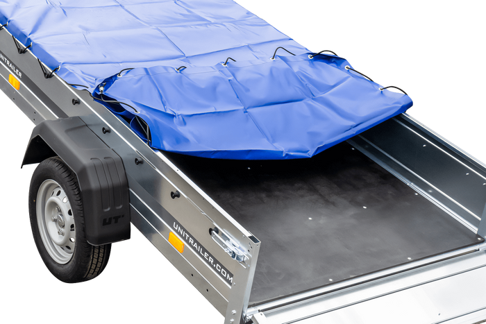 Remorque galvanisée 230 x 125 cm Garden Trailer 230 KIPP [avec roue jockey, bâche plate et tiges de support bâche]