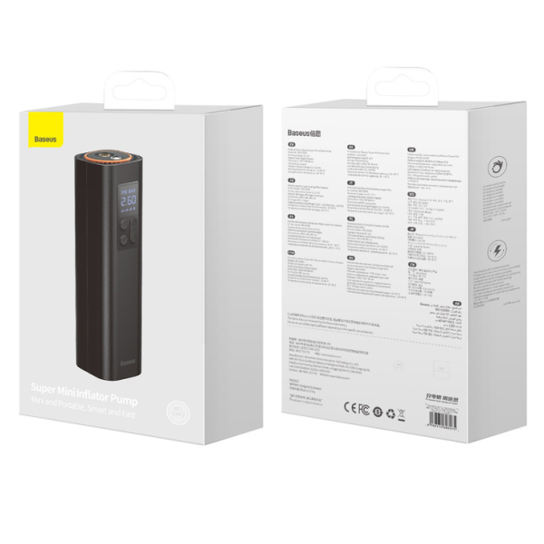 Mini compresseur BASEUS Mini pompe de gonflage de voiture , universelle 12V