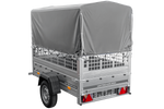 Remorque tôle Garden Trailer 200 KIPP 200x106 cm [avec rehausses grillagées, bâche haute et arceau]