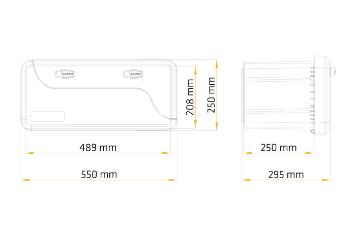 Boîte,  coffre à outils DAKEN 82202  BLACKIT 550x250x295mm 23l