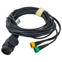 Installation électrique MANTES, faisceau remorque, 5,2 m, prise 13 broches, 2 baïonnettes 5 broches