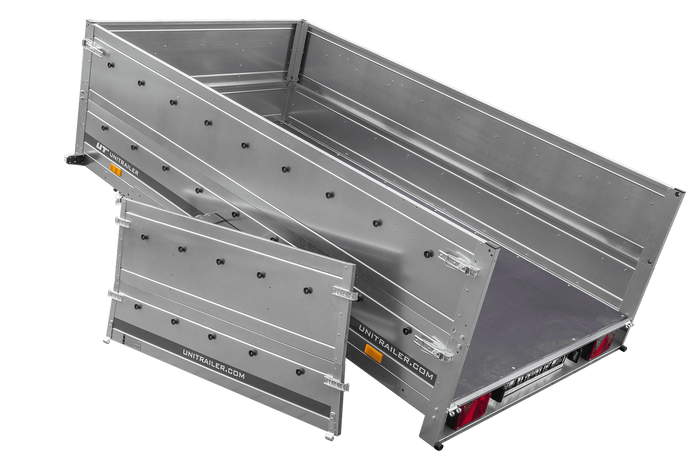 Remorque voiture 264x150 UNITRAILER GARDEN 265 KIPP avec ridelles supplémentaires