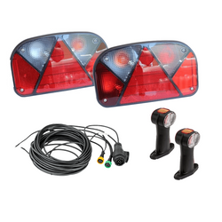 Kit d'éclairage : feux arrière ASPÖCK + feux de gabarit latéraux ASPÖCK + faisceau MANTES 7 m 13 broches