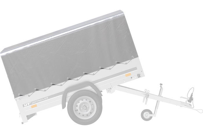 Bâche pour arceau h-800 UNITRAILER remorque 200x125cm GARDEN 201 KIPP