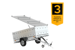 Remorque légère avec bâche Garden Trailer 264 KIPP, bis côtés et roue jockey