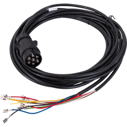 Faisceau électrique pour remorque MANTES 4 m, prise 7 broches, connecteurs 6,3