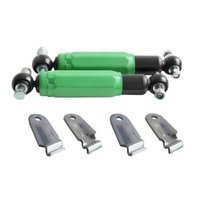 Kit : 2 x amortisseur AL-KO Octagon vert 900-1600 kg + 2 x jeux de pattes clipsable 