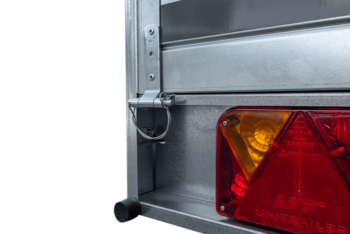 REMORQUE DE JARDIN 264 KIPP AVEC ROUE DE SUPPORT, CADRE H-1100 ET BACHE GRISE