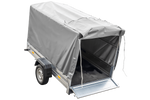 Remorque routière avec bâche haute (110 cm), arceau (110 cm) et roue jockey 230x125 Garden Trailer 230 KIPP