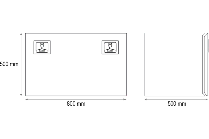 Boîte, coffre à outils DAKEN 8Z1340 Z13 800x500x500mm 180l