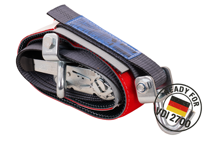 Sangle de transport, d'arrimage pour dépanneuse HEFFA CARLINE 130, pour roues 2,8 m/50 mm/5 t VDI 2700