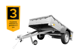 Remorque équipée Garden Trailer 201 KIPP 500 kg 200 x 125 cm [avec roue jockey et bâche plate grise]