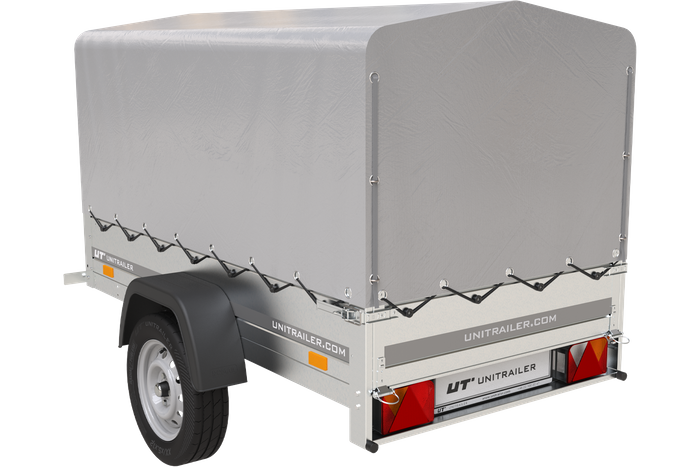 Remorque 750 kg 200 x 125 avec bâche haute et arceau Garden Trailer 201 KIPP