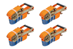 Kit de quatre sangles de transport avec tendeur UNITRAILER 4m/50mm/5t