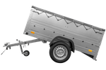 Remorque neuve 200x125 avec bâche plate, rehausses de ridelles et roue jockey - Garden Trailer 201 KIPP