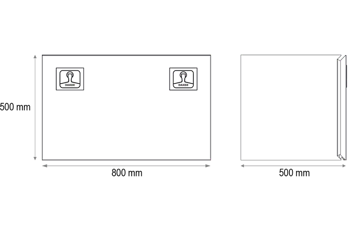 Boîte, coffre à outils DAKEN 8Z2340 Z23 800x500x500mm 180l