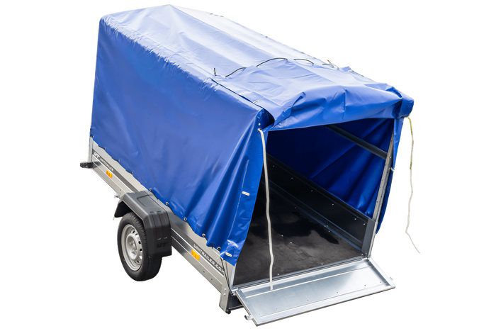 Remorque routière avec bâche haute (110 cm), arceau (110 cm) et roue jockey 230x125 Garden Trailer 230 KIPP