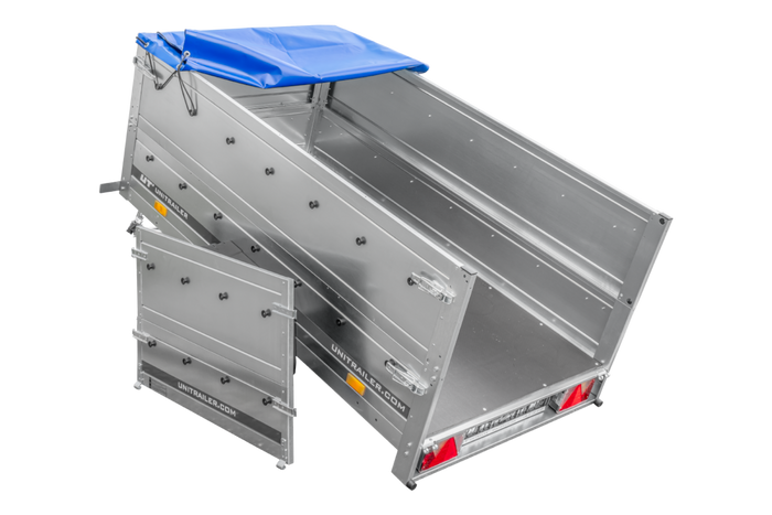 Remorque neuve 200x106 avec bâche plate, rehausses de ridelles et roue jockey - Garden Trailer 200 KIPP