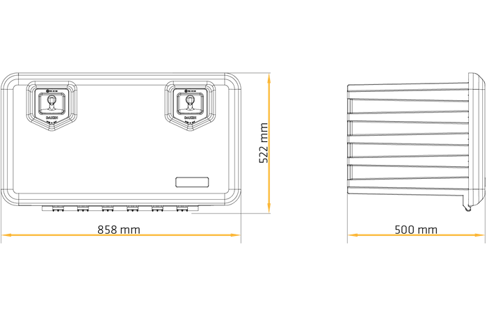 Boîte, coffre à outils  DAKEN 81206 ARKA 858x522x500mm 134l