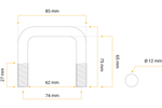U-boulon / ÉTRIER M12 65/62/65