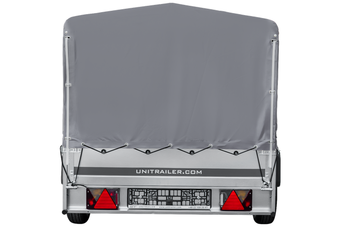 Remorque avec arceau et bâche grise Remorque de jardin 264 KIPP