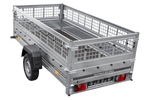 Remorque à un essieu 264x125 UNITRAILER GARDEN 264 KIPP avec ridelles grillagées