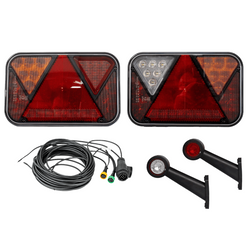 Kit éclairage : feux arrière LED FRISTOM + feux de gabarit latéraux LED HORPOL + faisceau MANTES 7m 13 broches