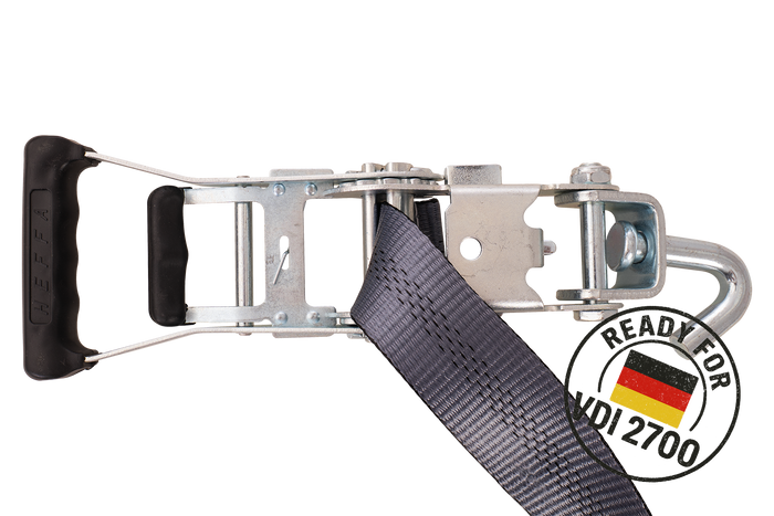 Sangle de transport, d'arrimage pour dépanneuse HEFFA CARLINE 130, pour roues 2,8 m/50 mm/5 t VDI 2700