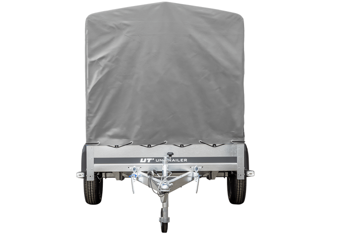 Remorque routière avec bâche haute (110 cm), arceau (110 cm) et roue jockey 230x125 Garden Trailer 230 KIPP