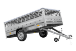 Remorque légère 264x150 UNITRAILER GARDEN 265 KIPP avec ridelles grillagées, châssis H-0 et bâche grise