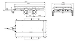 Remorque à deux essieux 264x150 UNITRAILER GARDEN 265/2 KIPP