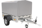 Remorque 750 kg 200 x 125 avec bâche haute et arceau Garden Trailer 201 KIPP