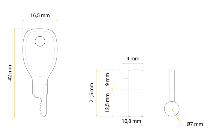 Serrure, insert antivol de tête d'attelage remorque UNITRAILER