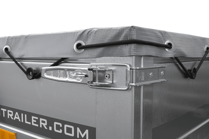 REMORQUE UNITRAILER 264/2 KIPP AVEC ROUE JOCKEY, TIGE DE SUPPORT DE BÂCHE ET BÂCHE PLATE GRISE