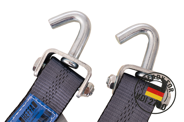 Sangle de transport, d'arrimage pour dépanneuse HEFFA CARLINE 130, pour roues 2,8 m/50 mm/5 t VDI 2700