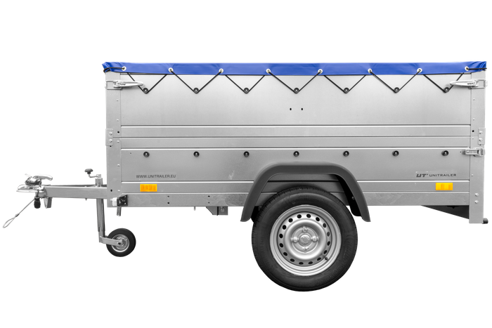 Remorque permis B avec rehausses et bâche plate Garden Trailer 201 KIPP 500 kg 200 x 125 cm