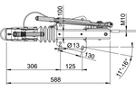 Dispositif de dépassement AL-KO 90S/3 avec attelage AK161 pour remorque de 1000 kg avec timon en V