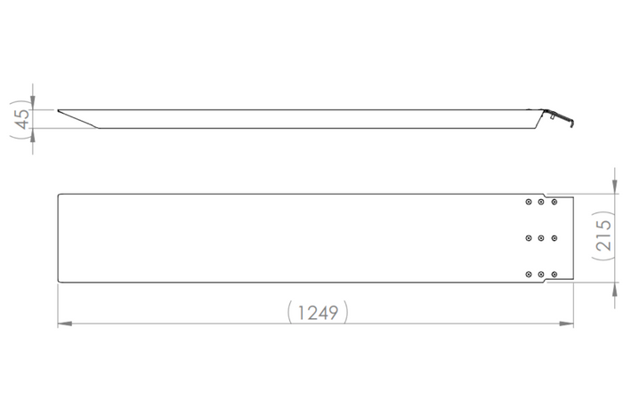 Rampe aluminium Unitrailer UNI L1250 ALU