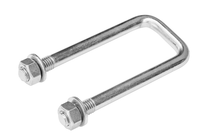 Boulon en U pour remorque avec écrous et rondelles M12 130/42/130