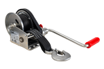 Treuil manuel pour remorque dépanneuse AL-KO 450kg avec une courroie de 6m, frein et déroulement automatique