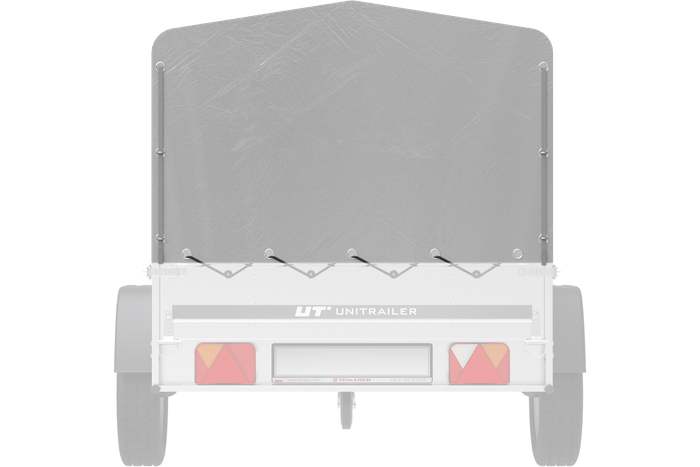 Bâche pour arceau h-800 UNITRAILER remorque 200x125cm GARDEN 201 KIPP