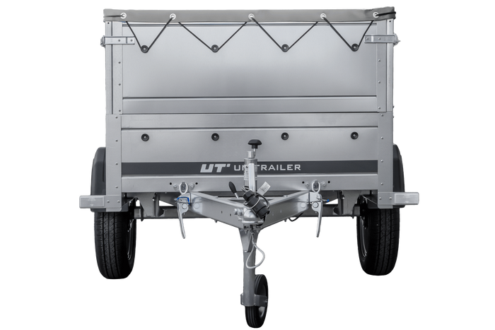 Remorque Garden Trailer 200 Kipp avec roue jockey, rehausses, châssis H-0 et bâche grise