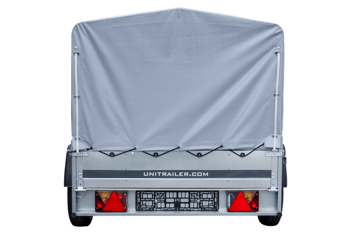 Remorque routière avec bâche haute, arceau H-800 et roue jockey 230x125 Garden Trailer 230 KIPP